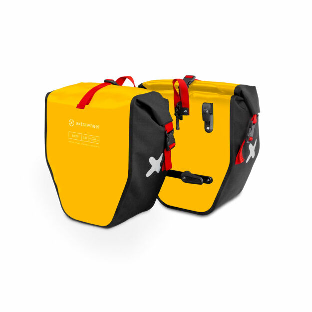 Bicycle panniers Extrawheel Biker Yellow-Black 50L