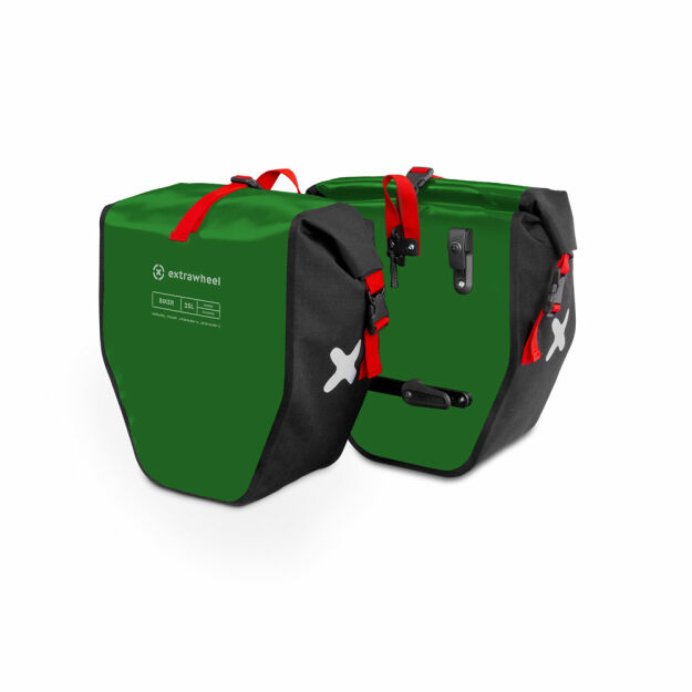 Bicycle panniers Extrawheel Biker Green-Black 50L