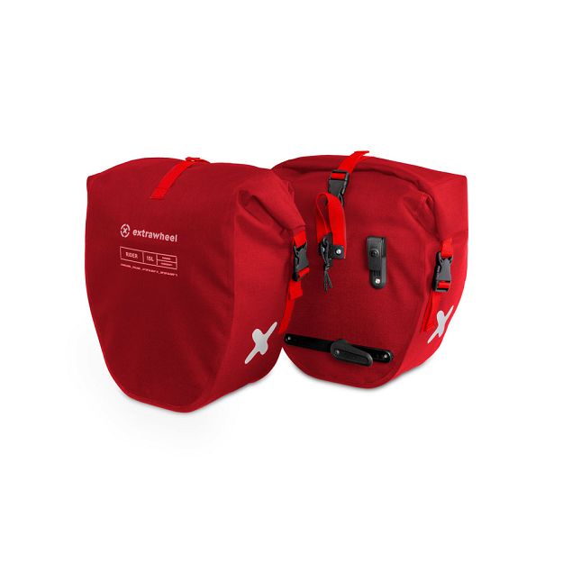 Bicycle panniers Extrawhel Rider Premium Red 30L Cordura