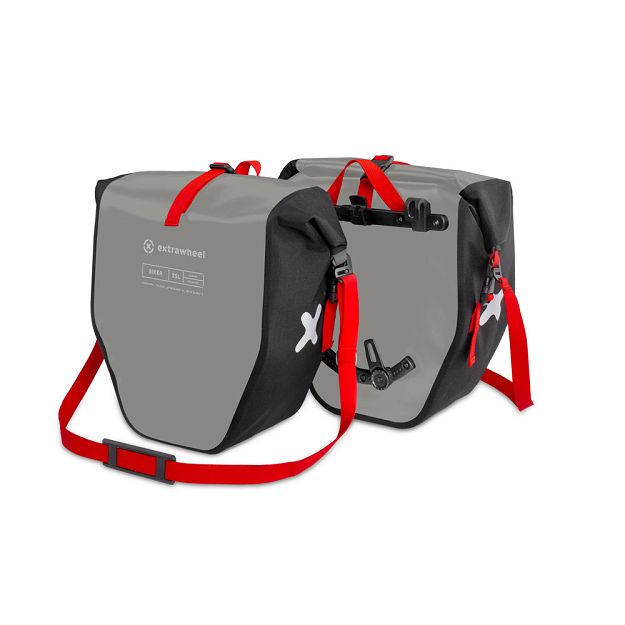 Bicycle panniers Extrawheel Biker PRO Grey-Black 50L