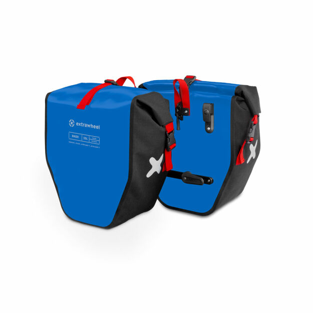 Blue store bike bag