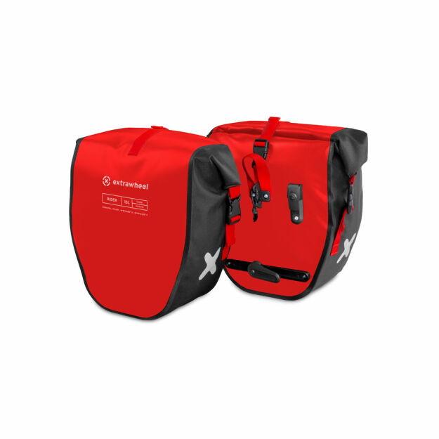 Bicycle panniers Extrawheel Rider Red-Black 30L