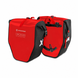 Extrawheel Bicycle panniers Biker PRO Red-Black 50L